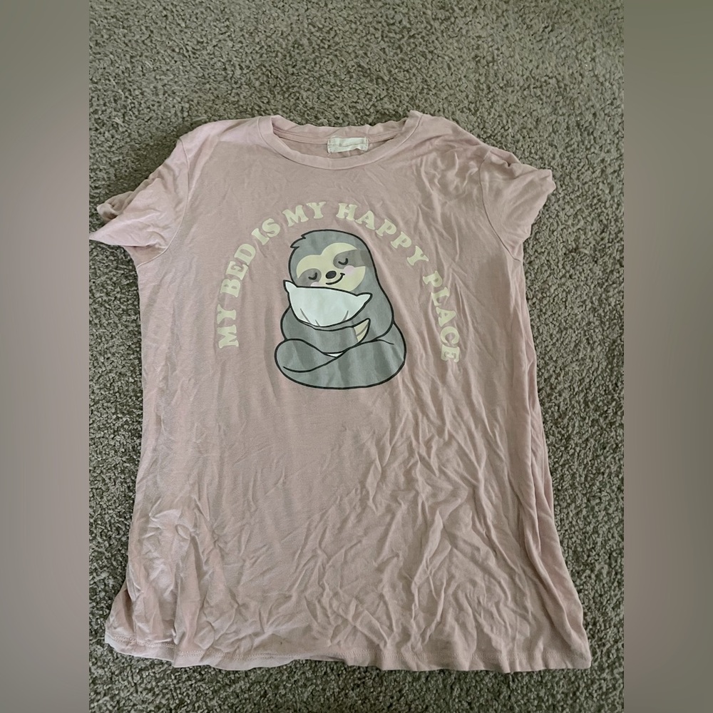 “My Bed Is My Happy Place” Tee. Worn once!